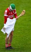19 March 2023; Shane Kingston of Cork uses a towel to dry his hurl before taking a free during the Allianz Hurling League Division 1 Group A match between Clare and Cork at Cusack Park in Ennis, Clare. Photo by Ray McManus/Sportsfile