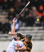 19 March 2023; Colin Dunford of Waterford in action against Conor Delaney of Kilkenny during the Allianz Hurling League Division 1 Group B match between Waterford and Kilkenny at UPMC Nowlan Park in Kilkenny. Photo by Piaras Ó Mídheach/Sportsfile