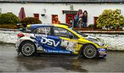 19 March 2023; Josh Moffett and Andy Hayes in their Hyundai i20 R5 during The Clonakilty Park Hotel West Cork Rally Round 2 of the Irish Tarmac Rally Championship in Clonakilty, Cork. Photo by Philip Fitzpatrick/Sportsfile