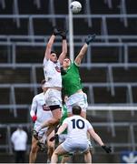 19 March 2023; David Hyland of Kildare and Cillian Fahy of Limerick contest a high ball during the Allianz Football League Division 2 match between Limerick and Kildare at TUS Gaelic Grounds in Limerick. Photo by Tyler Miller/Sportsfile