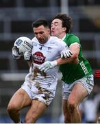 19 March 2023; Ryan Houlihan of Kildare in action against Cian Sheehan of Limerick during the Allianz Football League Division 2 match between Limerick and Kildare at TUS Gaelic Grounds in Limerick. Photo by Tyler Miller/Sportsfile