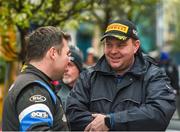 19 March 2023; Andy Hayes with David Guest after the Clonakilty Park Hotel West Cork Rally Round 2 of the Irish Tarmac Rally Championship in Clonakilty, Cork. Photo by Philip Fitzpatrick/Sportsfile