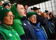 19 March 2023; Ireland supporters before the U20 Six Nations Rugby Championship match between Ireland and England at Musgrave Park in Cork. Photo by David Fitzgerald/Sportsfile