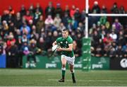 19 March 2023; Sam Prendergast of Ireland during the U20 Six Nations Rugby Championship match between Ireland and England at Musgrave Park in Cork. Photo by David Fitzgerald/Sportsfile