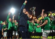 19 March 2023; Ireland assistant coach Mark Sexton celebrates with the trophy after the U20 Six Nations Rugby Championship match between Ireland and England at Musgrave Park in Cork. Photo by David Fitzgerald/Sportsfile