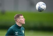 20 March 2023; James McClean during a Republic of Ireland training session at FAI National Training Centre in Abbotstown, Dublin. Photo by Stephen McCarthy/Sportsfile