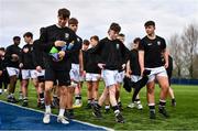 20 March 2023; Belvedere College players before the Bank of Ireland Leinster Rugby Schools Junior Cup semi-final replay match between Belvedere College and St Michael’s College at Energia Park in Dublin. Photo by Ben McShane/Sportsfile