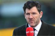 18 March 2023; Former Leinster and Ireland player, and Virgin Media analyst Shane Horgan, during the Guinness Six Nations Rugby Championship match between Ireland and England at Aviva Stadium in Dublin. Photo by Ramsey Cardy/Sportsfile