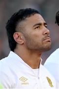 18 March 2023; Manu Tuilagi of England before the Guinness Six Nations Rugby Championship match between Ireland and England at Aviva Stadium in Dublin. Photo by Ramsey Cardy/Sportsfile