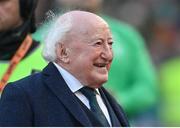 18 March 2023; President of Ireland Michael D Higgins before the Guinness Six Nations Rugby Championship match between Ireland and England at Aviva Stadium in Dublin. Photo by Ramsey Cardy/Sportsfile