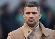18 March 2023; Former Leinster and Ireland player, and Virgin Media analyst Rob Kearney, during the Guinness Six Nations Rugby Championship match between Ireland and England at Aviva Stadium in Dublin. Photo by Ramsey Cardy/Sportsfile