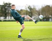 20 March 2023; James McClean during a Republic of Ireland training session at the FAI National Training Centre in Abbotstown, Dublin. Photo by Stephen McCarthy/Sportsfile