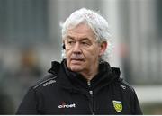 19 March 2023; Donegal manager Paddy Carr before the Allianz Football League Division 1 match between Donegal and Mayo at MacCumhaill Park in Ballybofey, Donegal. Photo by Ramsey Cardy/Sportsfile