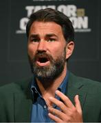 20 March 2023; Promoter Eddie Hearn during a media conference, held at the Mansion House in Dublin, ahead of the undisputed super lightweight championship fight between Katie Taylor and Chantelle Cameron, on May 20th at 3Arena in Dublin. Photo by David Fitzgerald/Sportsfile