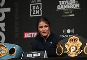 20 March 2023; Katie Taylor during a media conference, held at the Mansion House in Dublin, ahead of her undisputed super lightweight championship fight with Chantelle Cameron, on May 20th at 3Arena in Dublin. Photo by David Fitzgerald/Sportsfile