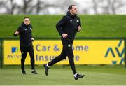 20 March 2023; Coach John O'Shea during a Republic of Ireland training session at the FAI National Training Centre in Abbotstown, Dublin. Photo by Stephen McCarthy/Sportsfile