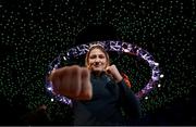 20 March 2023; Katie Taylor poses for a portrait before a media conference, held at the Mansion House in Dublin, ahead of her undisputed super lightweight championship fight with Chantelle Cameron, on May 20th at 3Arena in Dublin. Photo by David Fitzgerald/Sportsfile