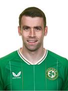 19 March 2023; Seamus Coleman poses for a portrait during a Republic of Ireland squad portrait session at Castleknock Hotel in Dublin. Photo by Harry Murphy/Sportsfile