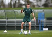20 March 2023; Dara O'Shea during a Republic of Ireland training session at the FAI National Training Centre in Abbotstown, Dublin. Photo by Stephen McCarthy/Sportsfile