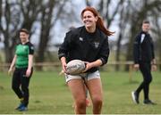 20 March 2023; Caoimhe Molloy during a Leinster Rugby coaching course with the Defence Forces at The Curragh Camp in Kildare. Photo by Piaras Ó Mídheach/Sportsfile