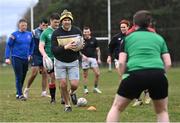 20 March 2023; Attendees during a Leinster Rugby coaching course with the Defence Forces at The Curragh Camp in Kildare. Photo by Piaras Ó Mídheach/Sportsfile