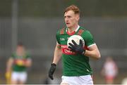 19 March 2023; Jack Carney of Mayo during the Allianz Football League Division 1 match between Donegal and Mayo at MacCumhaill Park in Ballybofey, Donegal. Photo by Ramsey Cardy/Sportsfile