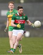 19 March 2023; Pádraig O'Hora of Mayo during the Allianz Football League Division 1 match between Donegal and Mayo at MacCumhaill Park in Ballybofey, Donegal. Photo by Ramsey Cardy/Sportsfile