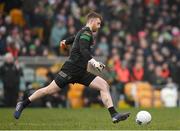 19 March 2023; Donegal goalkeeper Shaun Patton during the Allianz Football League Division 1 match between Donegal and Mayo at MacCumhaill Park in Ballybofey, Donegal. Photo by Ramsey Cardy/Sportsfile