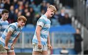 17 March 2023; Tom O'Riordan of Blackrock College during the Bank of Ireland Leinster Schools Senior Cup Final match between Gonzaga College and Blackrock Collegee at RDS Arena in Dublin. Photo by Sam Barnes/Sportsfile