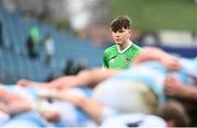 17 March 2023; Patrick Masterson of Gonzaga College during the Bank of Ireland Leinster Schools Senior Cup Final match between Gonzaga College and Blackrock Collegee at RDS Arena in Dublin. Photo by Sam Barnes/Sportsfile