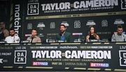 20 March 2023; Promoter Eddie Hearn, centre, with boxers, from left, Thomas Carty, James Metcalfe, Terri Harper and Gary Cully after a media conference, held at the Mansion House in Dublin, to promote the undisputed super lightweight championship fight between Katie Taylor and Chantelle Cameron, on May 20th at 3Arena in Dublin. Photo by David Fitzgerald/Sportsfile