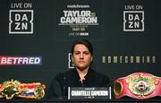 20 March 2023; Chantelle Cameron during a media conference, held at the Mansion House in Dublin, ahead of her undisputed super lightweight championship fight with Katie Taylor, on May 20th at 3Arena in Dublin. Photo by David Fitzgerald/Sportsfile