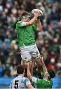 17 March 2023; Tom Myley of Gonzaga College during the Bank of Ireland Leinster Schools Senior Cup Final match between Gonzaga College and Blackrock Collegee at RDS Arena in Dublin. Photo by Sam Barnes/Sportsfile