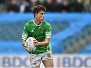 17 March 2023; Stephen McMahon of Gonzaga College during the Bank of Ireland Leinster Schools Senior Cup Final match between Gonzaga College and Blackrock Collegee at RDS Arena in Dublin. Photo by Sam Barnes/Sportsfile