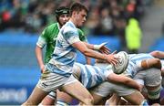 17 March 2023; Oliver Coffey of Blackrock College during the Bank of Ireland Leinster Schools Senior Cup Final match between Gonzaga College and Blackrock Collegee at RDS Arena in Dublin. Photo by Sam Barnes/Sportsfile