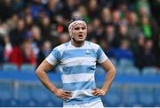 17 March 2023; Tom Brigg of Blackrock College during the Bank of Ireland Leinster Schools Senior Cup Final match between Gonzaga College and Blackrock Collegee at RDS Arena in Dublin. Photo by Sam Barnes/Sportsfile