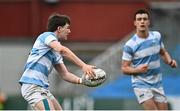 17 March 2023; Conor O'Shaughnessy of Blackrock College, left, during the Bank of Ireland Leinster Schools Senior Cup Final match between Gonzaga College and Blackrock Collegee at RDS Arena in Dublin. Photo by Sam Barnes/Sportsfile