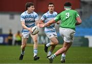 17 March 2023; Conor O'Shaughnessy of Blackrock College, left, during the Bank of Ireland Leinster Schools Senior Cup Final match between Gonzaga College and Blackrock Collegee at RDS Arena in Dublin. Photo by Sam Barnes/Sportsfile