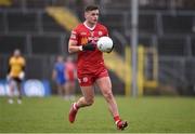 19 March 2023; Michael McKernan of Tyrone during the Allianz Football League Division 1 match between Monaghan and Tyrone at St Tiernach's Park in Clones, Monaghan. Photo by Daire Brennan/Sportsfile