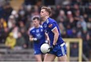 19 March 2023; Karl Gallagher of Monaghan during the Allianz Football League Division 1 match between Monaghan and Tyrone at St Tiernach's Park in Clones, Monaghan. Photo by Daire Brennan/Sportsfile