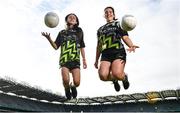 21 March 2023; Grace Tolster of Simonstown Gaels GFC with John West Féile 2023 Ambassador Shauna Ennis of Meath at Croke Park today Tuesday. John West, sponsors of the GAA’s under-15 annual Féile Peile na nÓg (football) and Féile na nGael (camogie and hurling) announced details of its innovative nutrition programme for young athletes. The company also revealed the extension of its Féile sponsorship until 2025 and a partnership with SuperValu to promote John West Féile in stores across the country. Photo by David Fitzgerald/Sportsfile