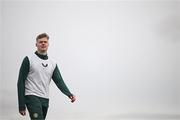 21 March 2023; Evan Ferguson during a Republic of Ireland training session at the FAI National Training Centre in Abbotstown, Dublin. Photo by Stephen McCarthy/Sportsfile