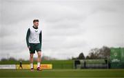 21 March 2023; Evan Ferguson during a Republic of Ireland training session at the FAI National Training Centre in Abbotstown, Dublin. Photo by Stephen McCarthy/Sportsfile