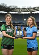 21 March 2023; In attendance at the Lidl All-Ireland Post-Primary Schools Finals Captains day are Lidl All Ireland Post Primary School Senior ‘B’ Championship finalists Éabha O'Connor of Mercy Mounthawk Tralee, Kerry, left, and Aisling Hanly of Convent of Mercy, Roscommon. The 2023 Finals will be contested at Senior and Junior levels, with three finals in each grade. All three Lidl All-Ireland PPS Senior Finals will be live-streamed. Photo by Sam Barnes/Sportsfile