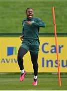 21 March 2023; Michael Obafemi during a Republic of Ireland training session at the FAI National Training Centre in Abbotstown, Dublin. Photo by Stephen McCarthy/Sportsfile