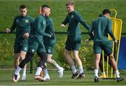 21 March 2023; Nathan Collins during a Republic of Ireland training session at the FAI National Training Centre in Abbotstown, Dublin. Photo by Stephen McCarthy/Sportsfile