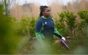 21 March 2023; Linda Djougang during Ireland women's squad training at the IRFU High Performance Centre at the Sport Ireland Campus in Dublin. Photo by Ramsey Cardy/Sportsfile