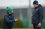 21 March 2023; Backs coach Niamh Briggs, left, and Senior Coach John McKee during Ireland women's squad training at the IRFU High Performance Centre at the Sport Ireland Campus in Dublin. Photo by Ramsey Cardy/Sportsfile