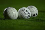 18 March 2023; A general view of footballs before the Allianz Football League Division 1 match between Kerry and Roscommon at Austin Stack Park in Tralee, Kerry. Photo by Piaras Ó Mídheach/Sportsfile