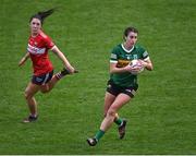 17 March 2023; Emma Costello of Kerry in action against Ciara O'Sullivan of Cork during the Lidl Ladies National Football League Division 1 match between Cork and Kerry at Páirc Uí Chaoimh in Cork. Photo by Piaras Ó Mídheach/Sportsfile